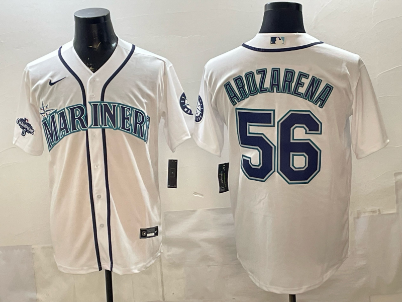 Men 2026 Seattle Mariners #56 Arozarena white Nike MLB Jersey 005->seattle mariners->MLB Jersey